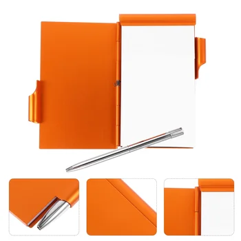 Moliusko geldele Sąsiuvinis Stilingas Metalo Turėtojas Spalvotų Mini Pocket Notepad Mažų Popieriaus Nešiojamų Office Tearable Sąsiuvinis su Rašikliu